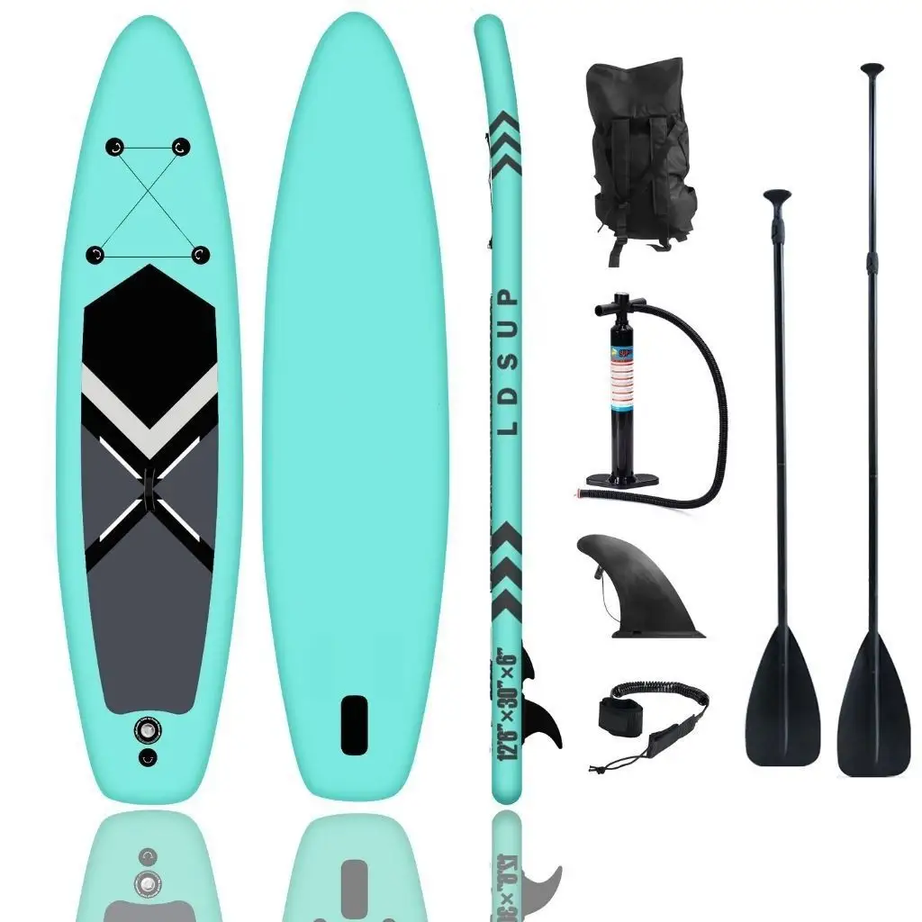 Доска для серфинга для водных видов спорта, 3,2 м, ПВХ, стабильная, прочная, пена, доска для серфинга для начинающих и всех уровней серфинга, полный комплект