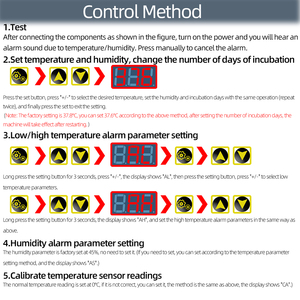 Controlador automático de incubadora de XM18-HTMC-7, Incubadora de huevos, humedad y temperatura - Product Image 4