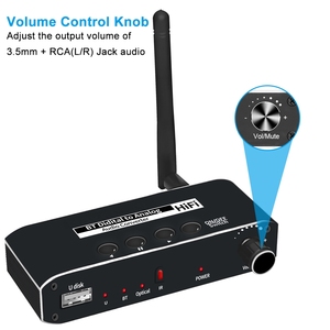 192KHz DAC dijital Analog ses dönüştürücü Bluetooth alıcısı optik SPDIF Toslink USB Disk RCA 3.5mm Jack amplifikatör - Product Image 1