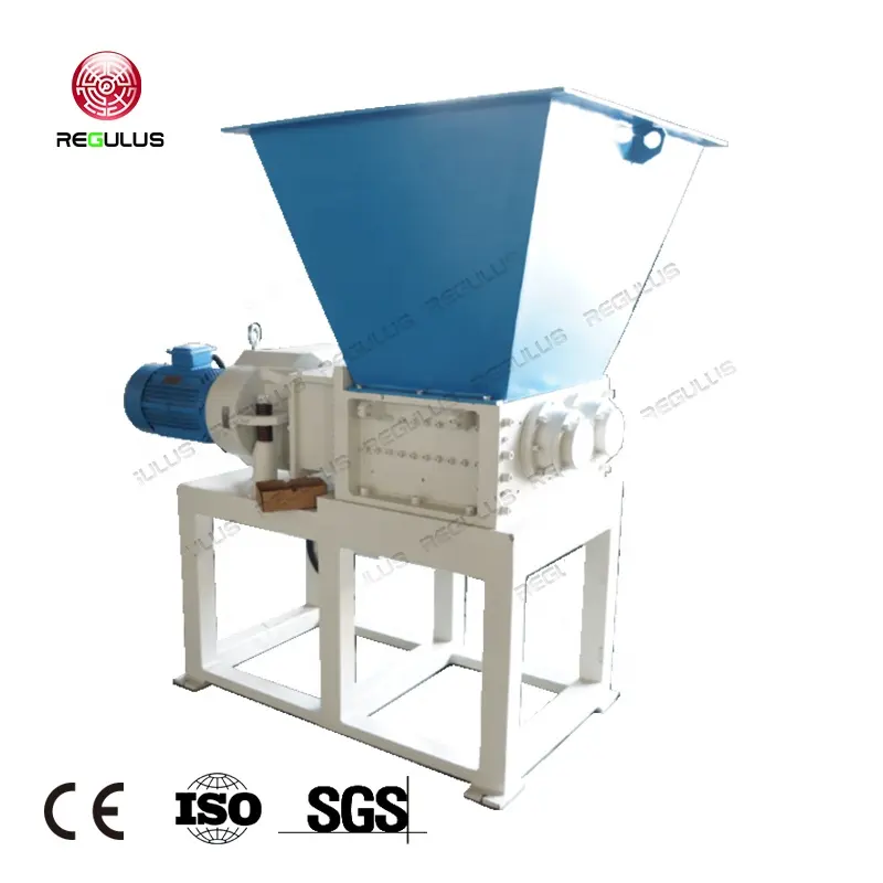 PP Board Profiles Crardboard Books Reusing Shredding Machine Grinding Supply Plastic Recycling Double Shaft Shredder