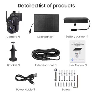 8MP 36X Zoom 4G güneş 3K HD Speed Dome çift Lens görünüm açık Ptz Cctv ağ IP Cctv güvenlik kameraları - Product Image 5