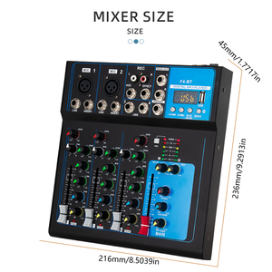Özel fırsatlar masaüstü müzik ses kartı konsol ses sistemi, 4 kanal mikser, stüdyo canlı DJ denetleyici/ses konsolu mikser - Product Image 6
