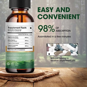 Kräuter-Supplement für die Gehirnfunktion | Energie-Spitzen-Gespüren-Ginseng mit Ashwagandha | Eleuthero und Maca-Tropfen - Product Image 4