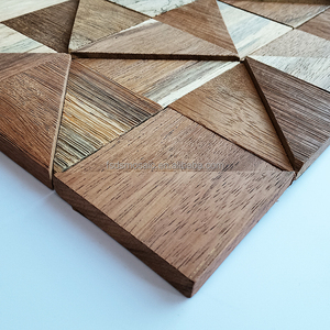 3D khảm bên ngoài tường Bảng điều khiển Rắn gỗ khảm gạch tường nghệ thuật Thanh Lịch gỗ gạch trang trí tường gỗ cho trang trí nội thất bằng gỗ - Product Image 5