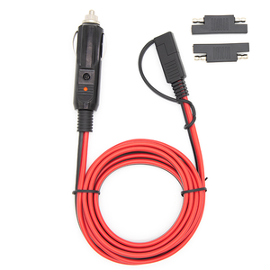 6FT/1.8ม. 14AWG ที่จุดบุหรี่12V ไปยัง SAE อะแดปเตอร์ปลดเร็วสายชาร์จพร้อมฟิวส์20A และไฟ LED - Product Image 2