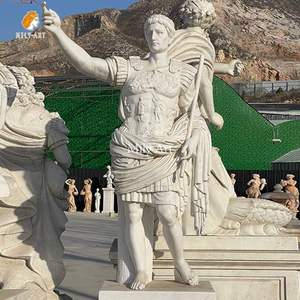 Mily cuộc sống kích thước tay chạm khắc đá cẩm thạch Hoàng Đế Augustus Caesar Tượng điêu khắc cho thành phố ngoài trời tượng đài - Product Image 4