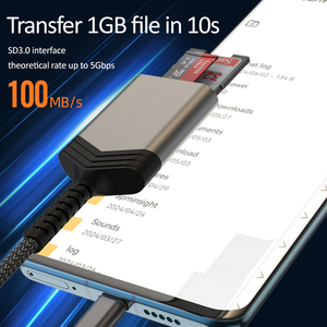 适用于iphone 15 ipad苹果笔记本安卓的2合1 USB C至SD TF读卡器C型OTG适配器 - Product Image 2
