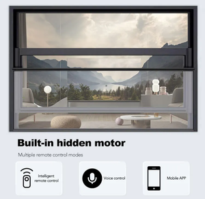 Casemwnt <strong>Window</strong> Modern Design Custom Automatic Vertical Slide <strong>Windows</strong> Aluminum Electric Lift up Glass <strong>Window</strong> - Product Image 4