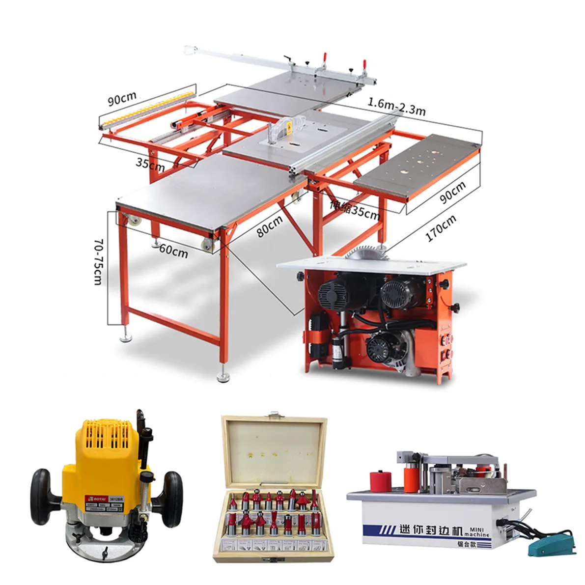 High quality automatic small wood cutting band saw furniture panel saw machine