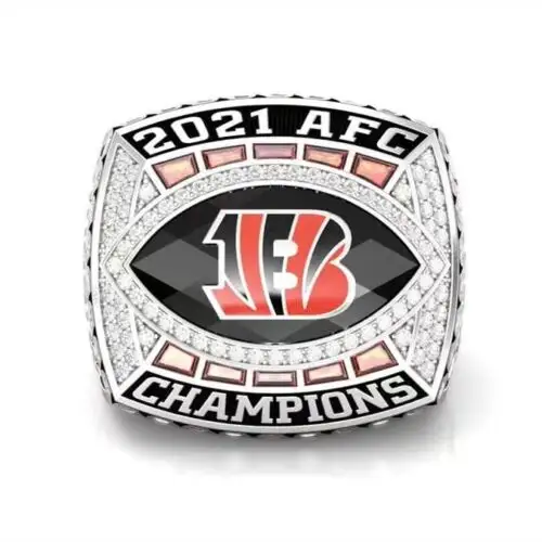 Новый Официальный дизайн, футбольное кольцо Cincinnati Bengals 2021, Кольцо чемпионата