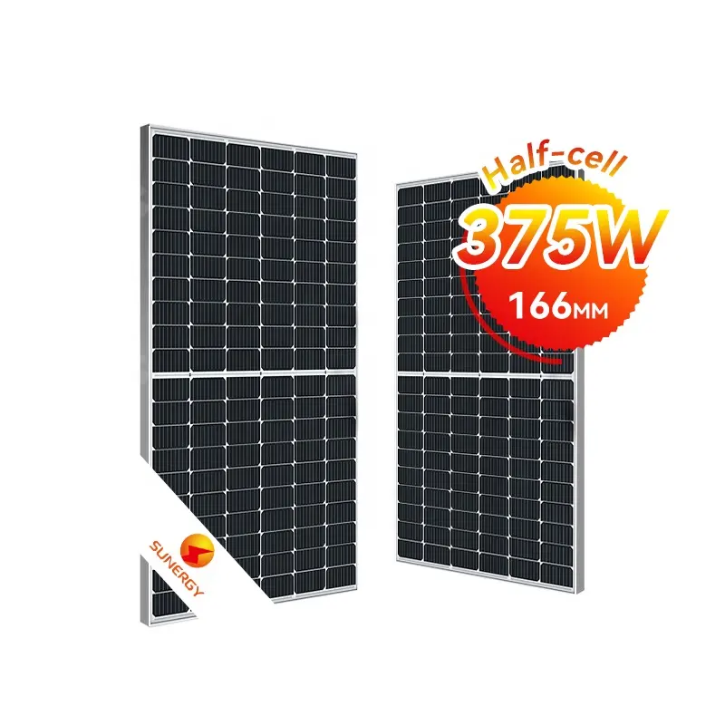 Power Zonnepanelen Voor Dak Zonne-Energie Systeem Pv Panneau Solair 370W 375W 380W Prijs