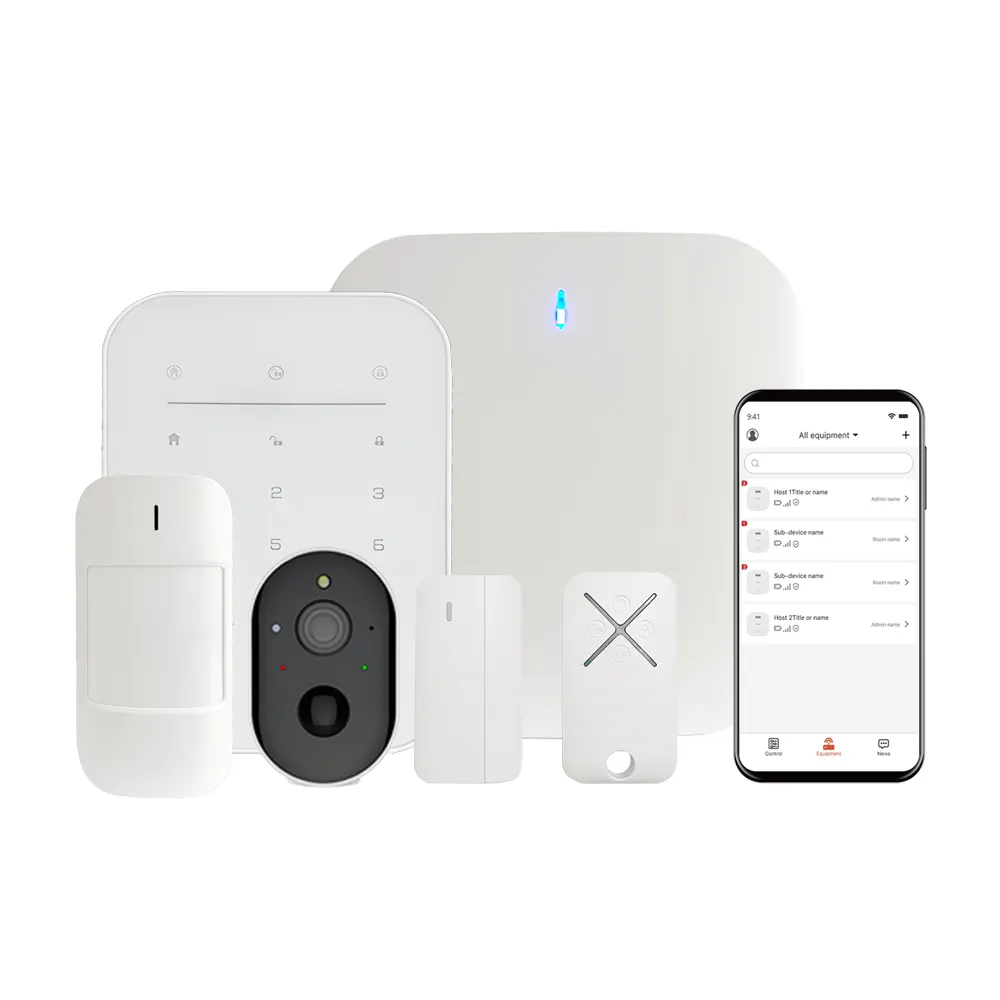 Système d'alarme antivol RJ45 4G LTE Kit d'alarme antivol sans fil longue distance pour la maison et la maison Surveillance centrale Panneau d'alarme antivol