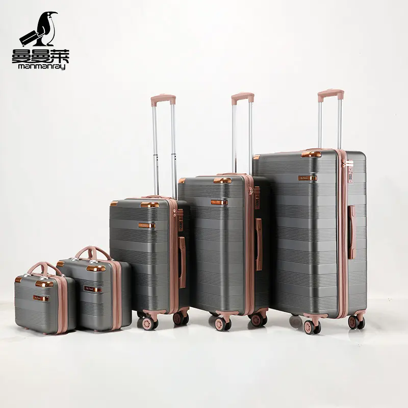 Vente en gros 12 14 20 24 28 pouces 5 pièces Ensemble Valise Durable ABS Coque rigide Voyage Trolley Sac ensembles de bagages