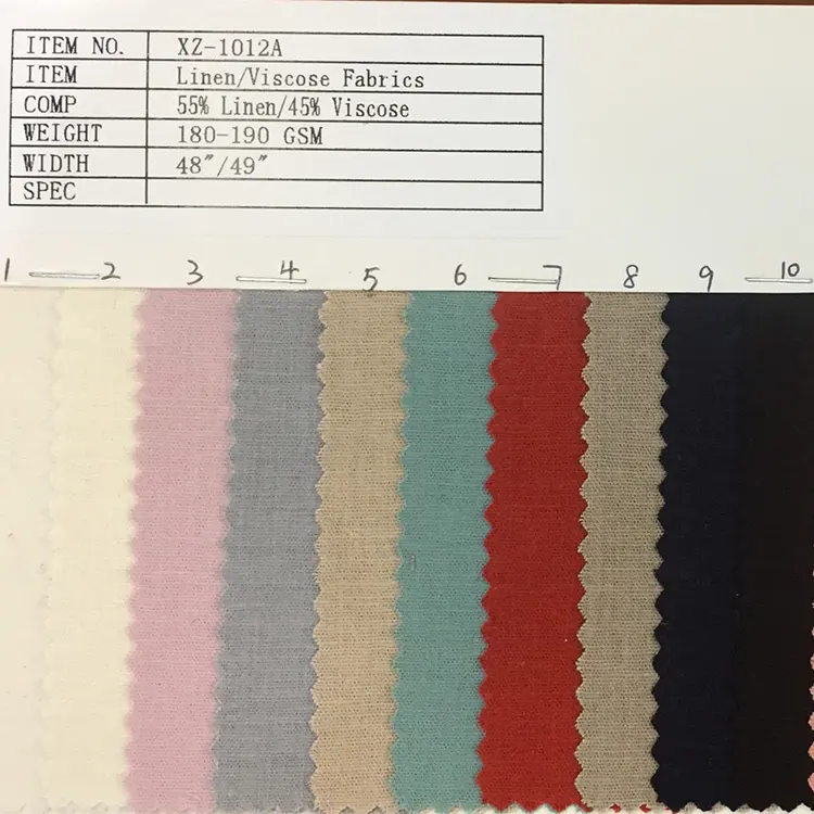 Proporcionar la muestra 100% Lino liso tejido de lino ropa de cama textil hogar