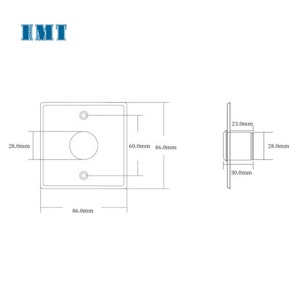 Paslanmaz çelik hayır dokunmatik kapı açma çıkış düğmesi No/NC/COM sensörü LED göstergeli anahtar erişim kontrolü için - Product Image 6