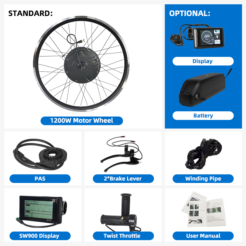 48V 1200W waterproof kit without battery