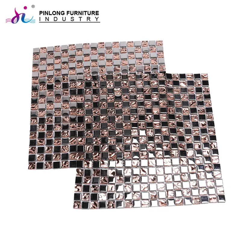 Estilo moderno china fornecedor mosaico vidro espelho de glitter telha para decoração da casa