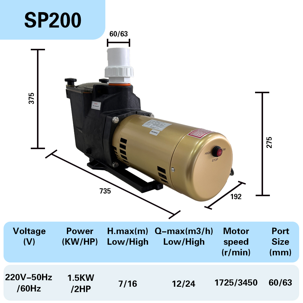 Golden SP200(2HP/2KW/60HZ/220V)