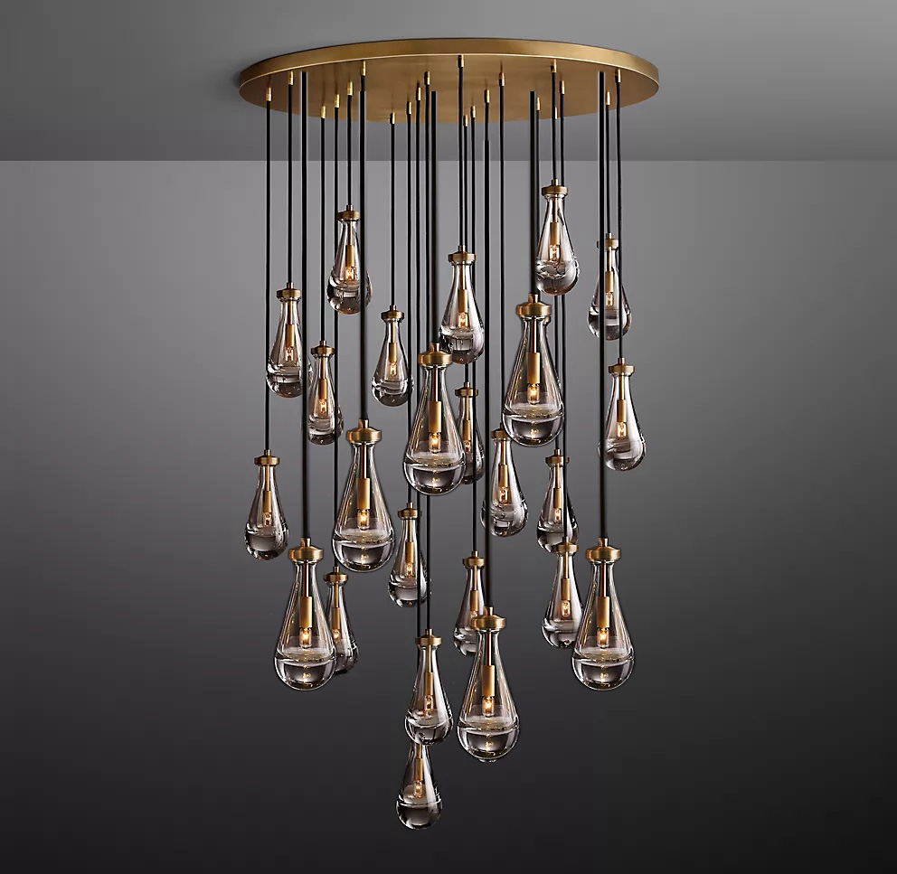 Wholesale Modern Hotel Lighting Furniture Rain Round Restoration Hardware Chandelier