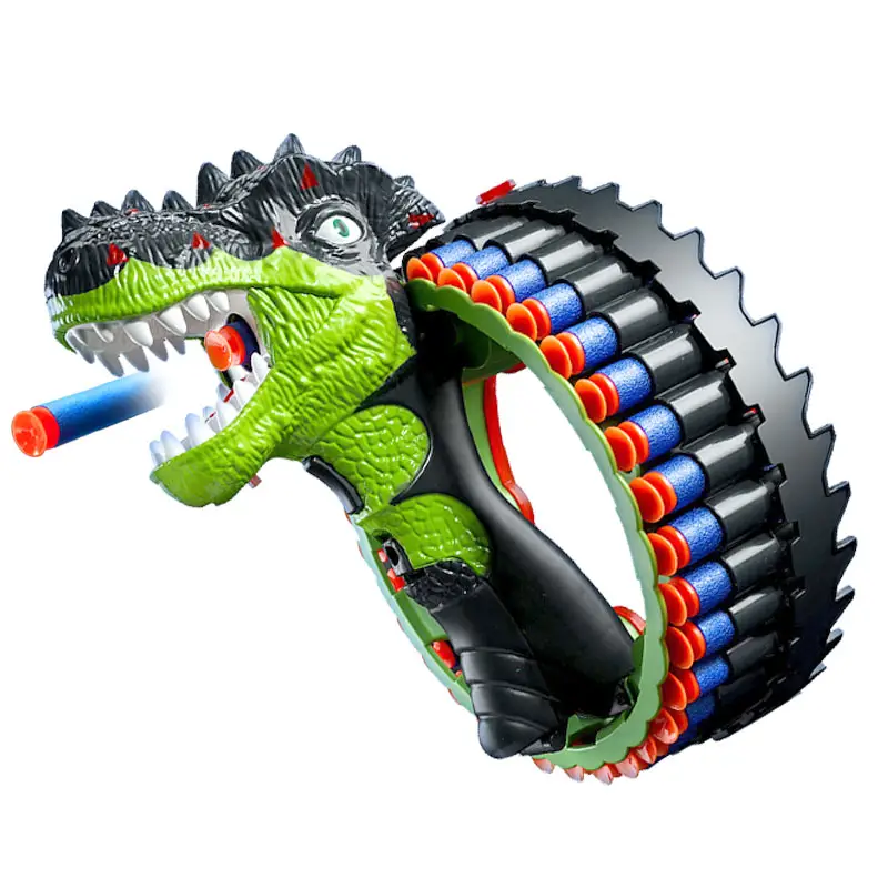 Dinossauro Brinquedos Pistola Automática Metralhadora Elétrica Crianças Adultos Brinquedo Rotating Shooting Games Blaster Guns Indoor Outdoor Play Toys