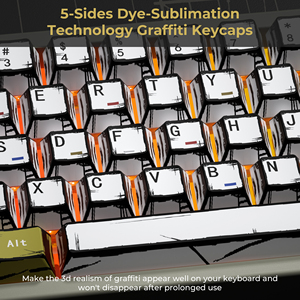 XVX Keycaps 만화 테마 낙서 체리 프로필 염료-서브 PBT Keycaps 전체 세트 (134 키) 모델 모든 MX 스위치 및 클론 영어 - Product Image 5