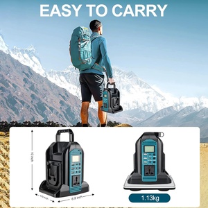 Makita 18V pil için 350W 2port taşınabilir DC 18V AC 110-120V açık jeneratörler dönüştürücü USB-A tip-c Port LED ışık - Product Image 5