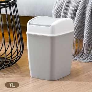厂家直销高品质带盖垃圾容器环保家用垃圾桶 - Product Image 1
