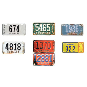 License Plates of Suriname and the Grenadines Custom Embossed Blank Sublimation Car Aluminum License Plates - Product Image 1