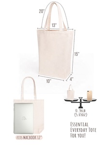 קיבולת גדולה לשימוש מחדש בד shopper אקולוגי תיק יד יומי כותנה