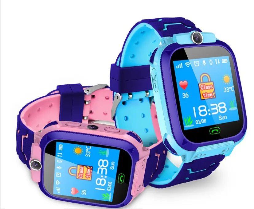 Children's Smart Touch Screen Watch Sos Waterproof Alarm Clock Waterproof Mobile Phone Call Wrist Call Positioning Smart Watch