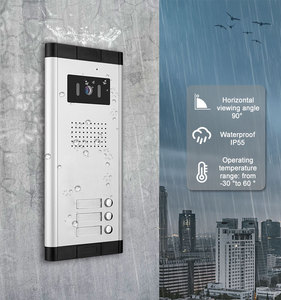 Venta caliente Sistema de intercomunicación de video de alta calidad para apartamento 4 Cámara de timbre con cable con unidad exterior de visión nocturna IR - Product Image 2