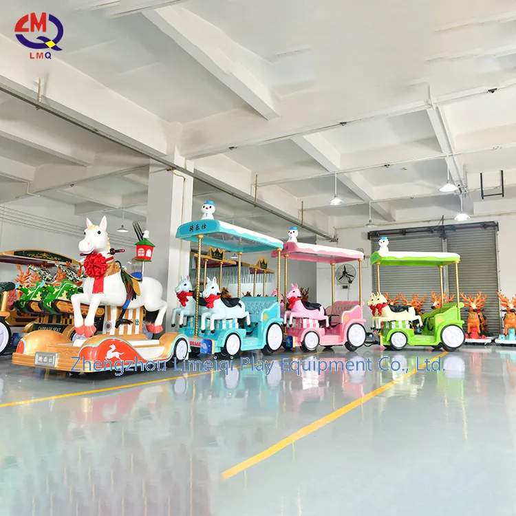 Parque de atracciones para niños y adultos, caballo de dibujos animados, camino turístico eléctrico, tren sin rieles a la venta