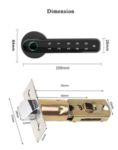 Telefon uygulaması. Uzaktan erişim kontrolü wifi anahtarsız giriş elektronik dijital kapı kilidi topuzu tuş takımı parmak izi tuya akıllı kapı kilidi - Product Image 6