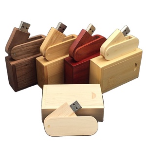 定制徽标创意原创木制Usb带盒Pendrive 8Gb 16Gb 32Gb Usb闪存盘大容量记忆棒结婚礼物 - Product Image 1