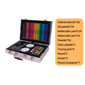 145 Pcs Nhôm Hộp Nghệ Thuật <span class=keywords><strong>Kit</strong></span> Có Thể Gập Lại Nghệ Thuật Thiết Lập Vẽ Thiết Lập Nghệ Sĩ Công Cụ Hai Lớp Văn Phòng Phẩm Acrylic Vẽ Tranh Nghệ Thuật Thiết Lập Cho Bé - Product Image 4