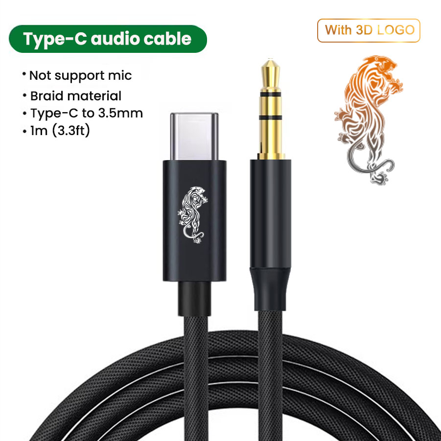 2D Black - AUCB102B(Type-c to 3.5mm)