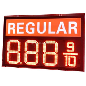 Outdoor regular diesel senza piombo stazione di servizio telecomando RF 7 segmenti display a LED cambia segno del prezzo del gas - Product Image 1