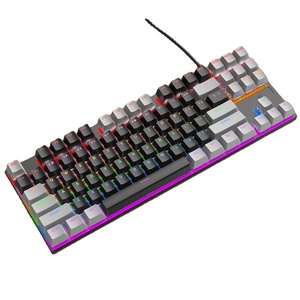 คีย์บอร์ดเล่นเกมมีกลไกตามหลักสรีรศาสตร์แบบมีสาย RGB 87ปุ่ม tkl K6ใช้เชื่อมต่อกับเดสก์ท็อป - Product Image 2