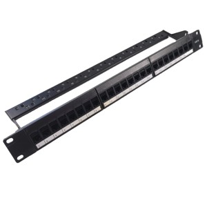 CAT6 24 puertos 1U 19 pulgadas Modula Patch Panel UTP RJ45 Módulo acoplador en línea Patch Panel adaptador Keystone Jack Patch Panel - Product Image 4