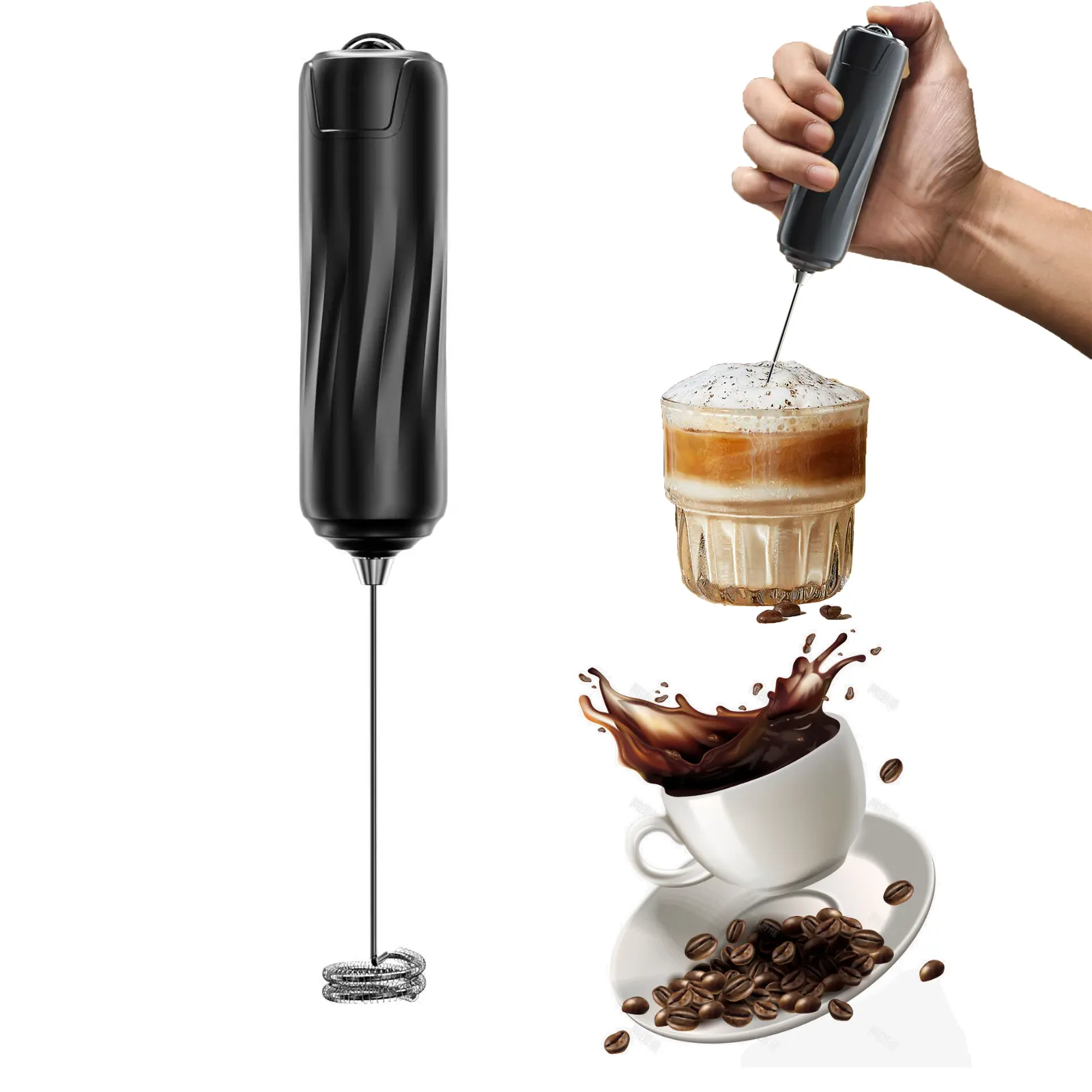 Gadget da cucina frullino per uova e latte elettronico crema montata per macchina per bevande al caffè istantaneo