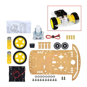 2WD Robot Smart Car Kit Tracking Motor Chassis Starter Kit <strong>Remote</strong> <strong>Control</strong> Car Chassis DIY Tricycle