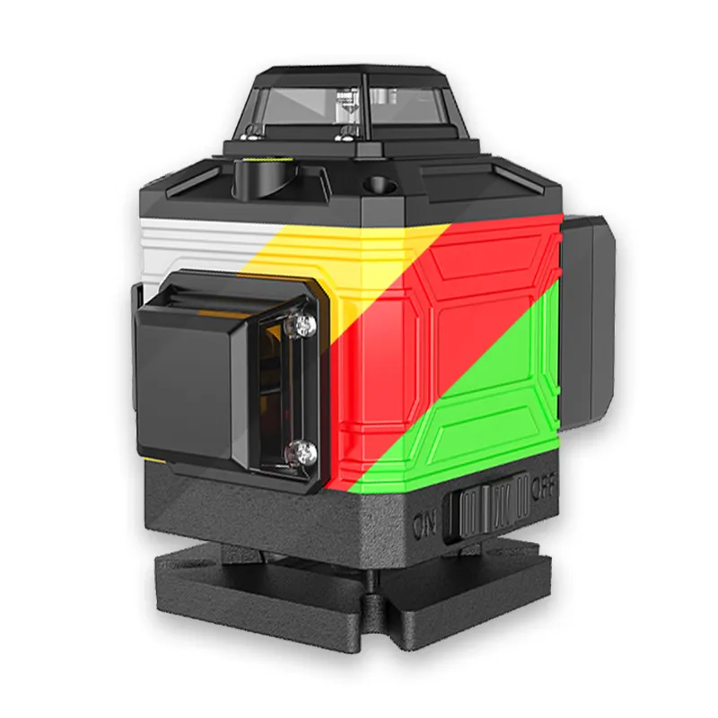 Nível laser 4D verde de 16 linhas de alta precisão giratória de 25 metros LD de parede de 360 graus para construção de azulejos