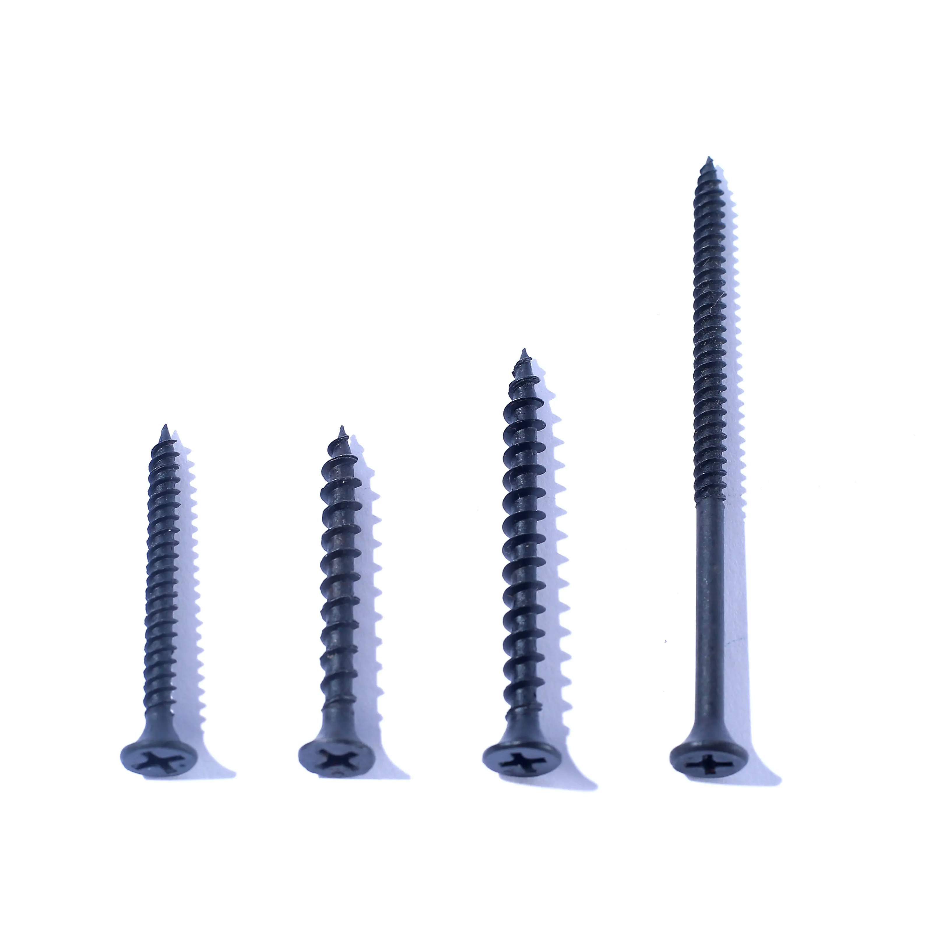 Direktverkauf aus China Trockenbau-Schrauben grobe Zähne und feine Zähne schwarze Phosphat-Trockwall-Schrauben individueller Kopf