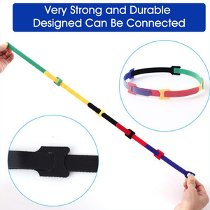 Adjustable <strong>Elastic</strong> Self-Adhesive Cable Tie <strong>Strap</strong> Eco-Friendly Back-to-Back <strong>Hook</strong> and <strong>Loop</strong> - Product Image 5