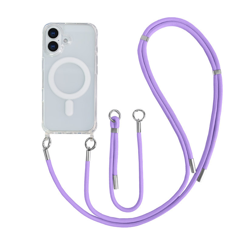 Boîtier transparent + cordon violet
