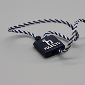 Producto de poliéster personalizado Cadena de sello de etiqueta de tela con logotipo Cadena de etiqueta colgante de plástico - Product Image 3