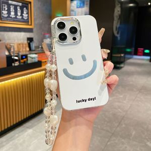 สร้อยข้อมือลูกปัดกุหลาบลายคริสตัลใสเคสโทรศัพท์มือถือ PC สำหรับ iPhone 6 7 8 x XR XS 11 15 16 PRO MAX" - Product Image 5