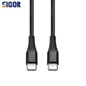 5A高速充電データケーブルナイロンブレイド2 in 1対応USB-Cチップiphone充電器ケーブル - Product Image 1