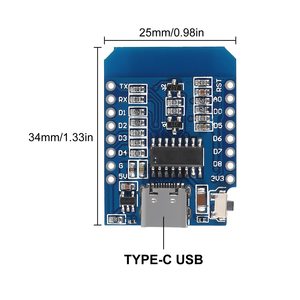 ESP8266 ESP-12 ESP-12F NodeMcu Mini D1モジュールLua4MバイトWLANWiFiインターネット開発ボードとArduino ESP8266 ESP-12F