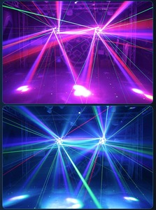 2025 nuevo Xinyang 6-Arm Bee Eyes LED fuente de luz láser rojo verde efecto de haz estroboscópico girar remoto para luces de proyección DE DJ - Product Image 5